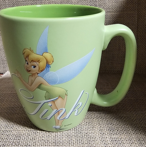 Authentic Disney Tink Oversized Mug Dishwasher Safe Green Preowned Tinker Bell - Picture 3 of 4